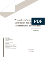Proposition D'une Méthode de Justification Des Diaphragmes Horizontaux de Plancher Bois