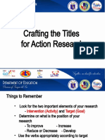 Crafting The Titles For Action Research