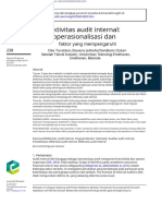 Efektivitas Audit Internal: Operasionalisasi Dan: Faktor Yang Mempengaruhi