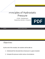 Principles of Hydrostatic Pressure: CE 309 - Fluid Mechanics Prepared By: John Brix C. Pronuncial