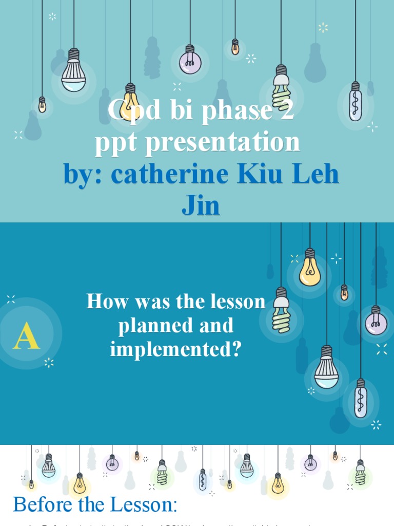 Phase 3 PPT Slides Presentation | PDF | Lesson Plan | Learning