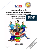 Technology & Livelihood Education: Computer System Servicing Quarter 2-Module 1 Prepare Installer