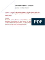 Atividade em Sala de Aula - 10/04/2023: O Que É Revelia? E Quais Os Possíveis Efeitos?