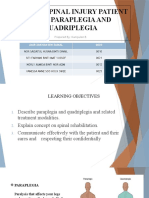 Care of Spinal Injury Patient With Paraplegia and Quadriplegia