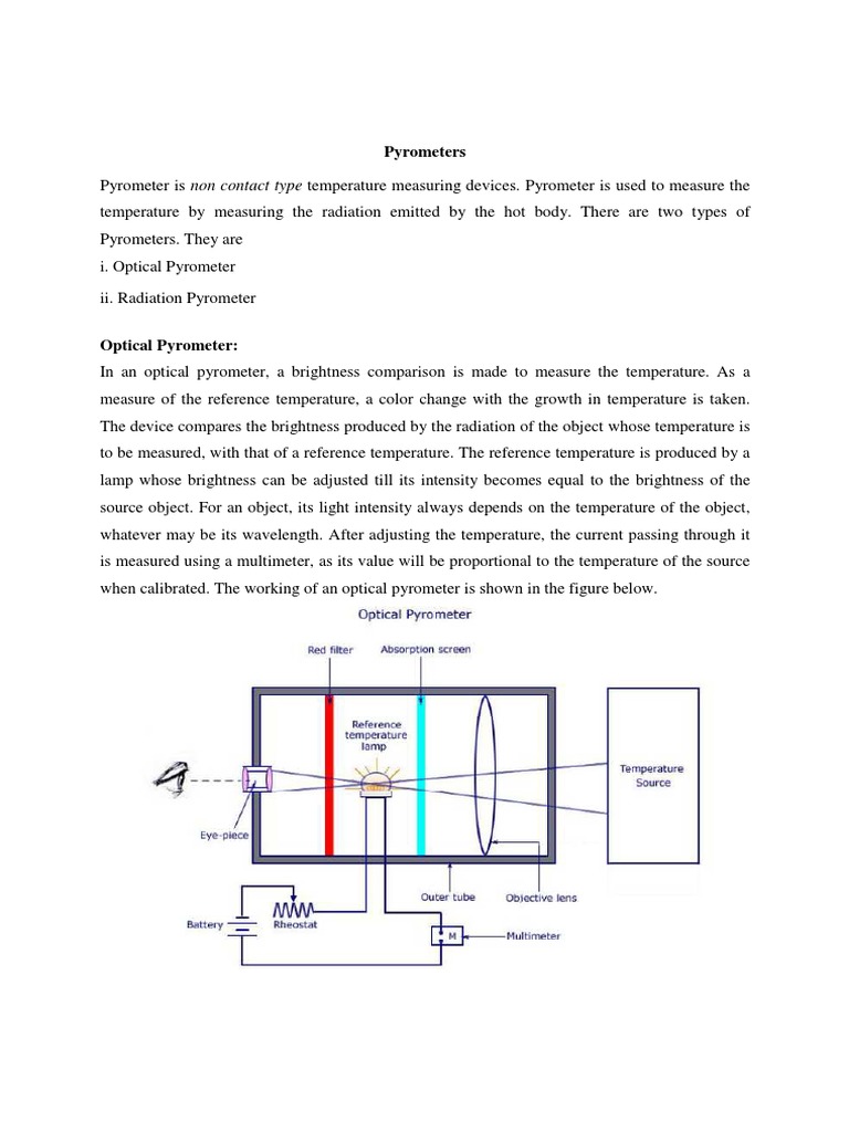 Pyrometers | PDF | Temperature | Infrared