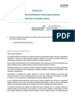 Generación de números aleatorios mediante el método de Monte Carlo