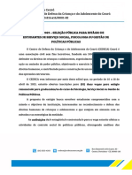 Edital Estagio Servico Social Psicologia Ou Gestao em Politicas Publicas