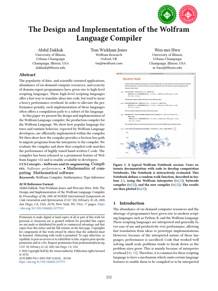 The Design and Implementation of The Wolfram Language Compiler | PDF ...