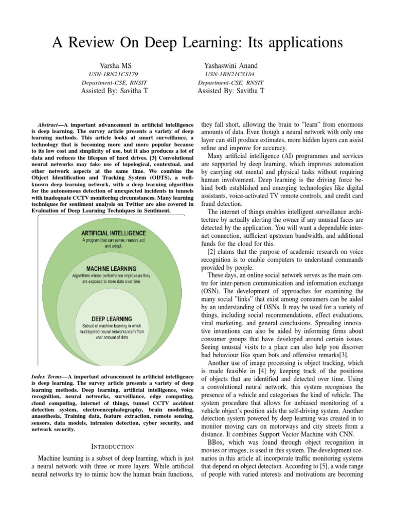 Deep Learning | PDF | Deep Learning | Machine Learning