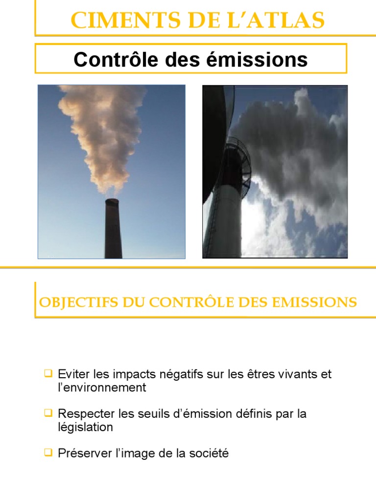 Ciments de L'atlas Contrôle Des Émissions | PDF | Dioxyde de soufre ...