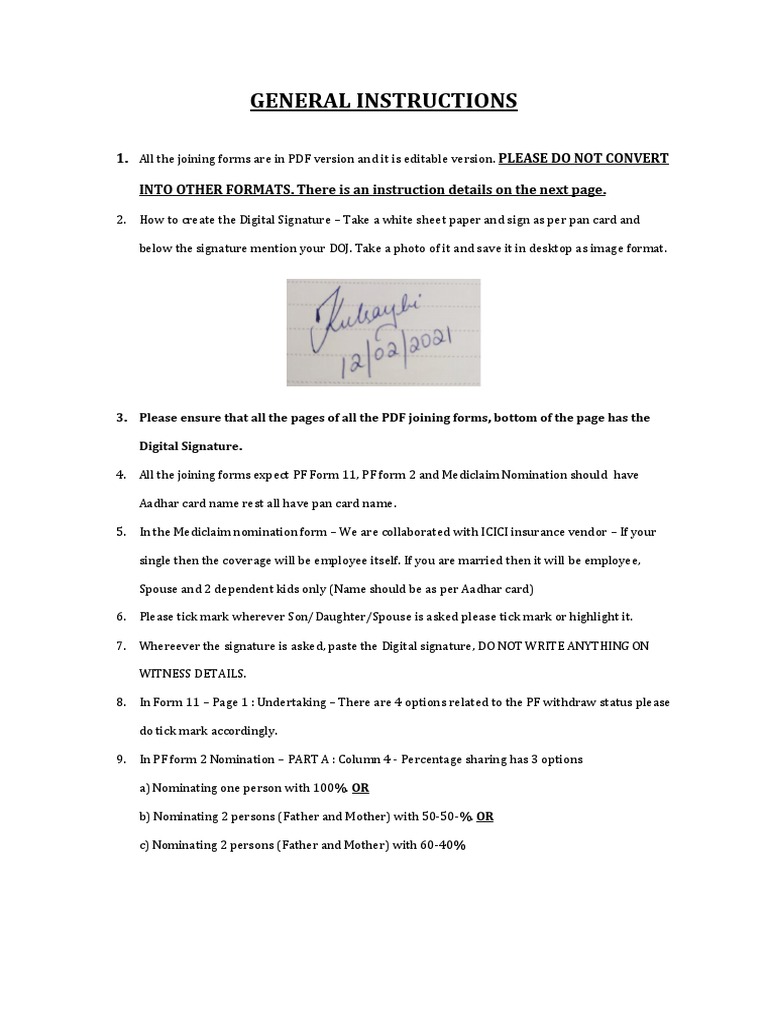 Editable PDF Joining Form Instructions | PDF | Cursor (User Interface ...