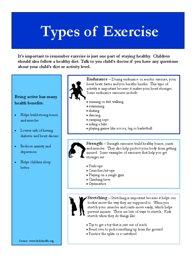 Types of Exercise PDF Management Of Obesity Medical Specialties