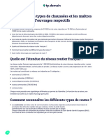 Les Différents Types de Chaussées Et Les Maîtres D'ouvrages Respectifs