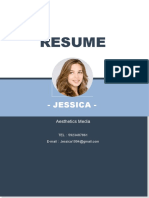 Jessica Resume for Aesthetics Media Position