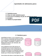 Propriedades e mudanças de fase de substâncias puras