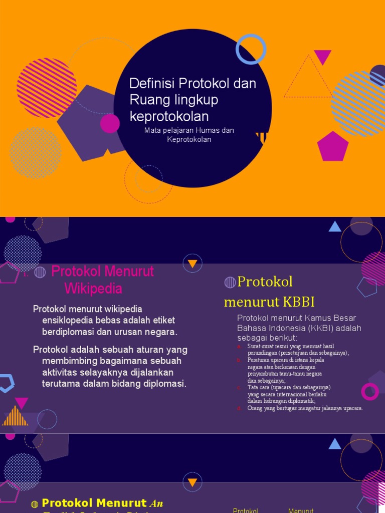 Definisi dan Ruang Lingkup Protokol | PDF | Hukum
