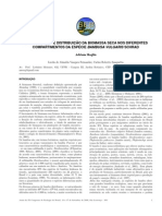 QUANTIFICAÇÃO E DISTRIBUIÇÃO DA BIOMASSA SECA NOS DIFERENTES