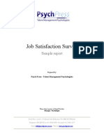 Job Satisfaction Survey: Sample Report