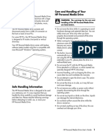 Care and Handling of Your HP Personal Media Drive