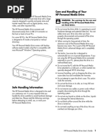 Care and Handling of Your HP Personal Media Drive