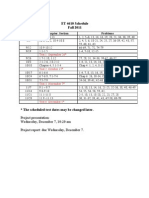 ET 4610 Schedule Fall 2011: Week Chapter. Section Problems