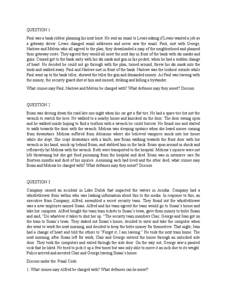 Criminal Law 2 Pdf Crimes Crime Violence