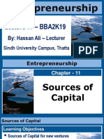 Entrepreneurship Lecture - Sources of Capital