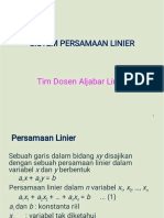 SISTEM PERSAMAN LINIER