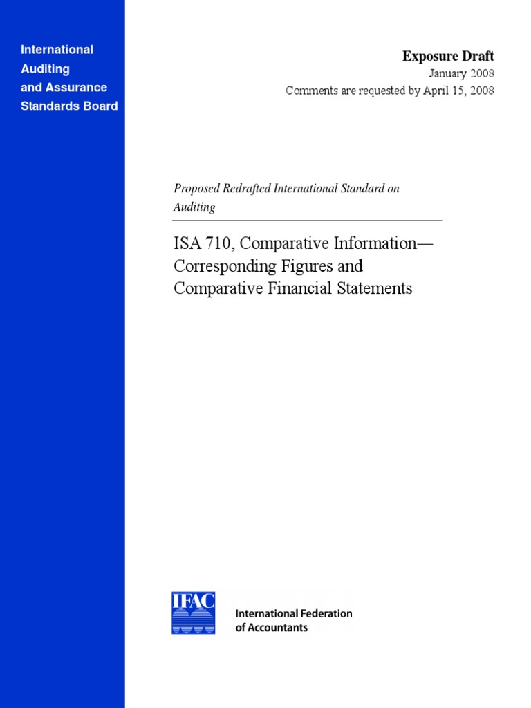 5.6.9. ISA 710 Comparative Information Def | PDF | Financial Audit ...