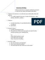 Interview Writing Format Sample