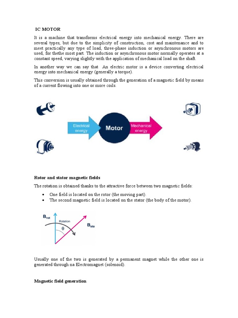 Rotor and Stator Fields PDF Electric Motor Field