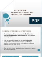 Qualitative and Quantitative Models of Technology Transfer