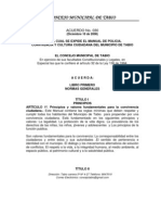 Acuerdo No. 030 de 2008 Manual de Policia, Convivencia y Cultura Ciudadana