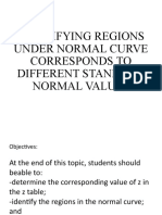 Regions in Normal Curve