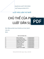 Chủ Thể Của Pháp Luật Dân Sự