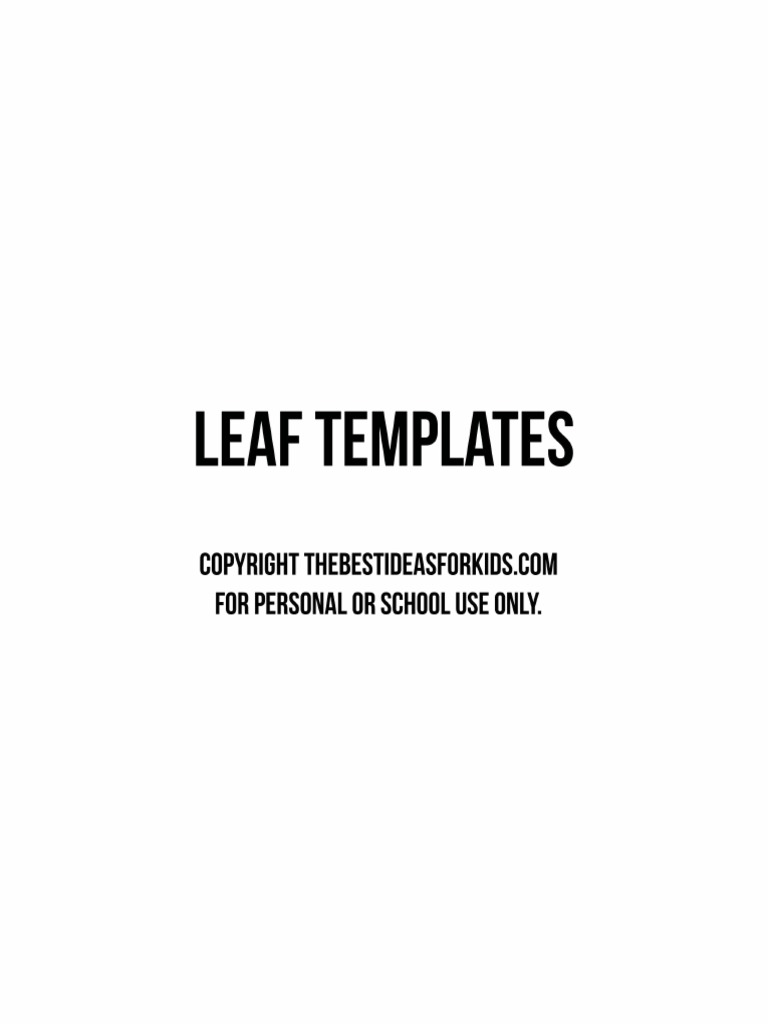 Leaf Templates The Best Ideas For Kids | PDF