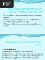 Key Global Developments of Icts in The Education Sector