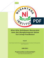 Nilai-Nilai Kehidupan Masyarakat Jawa Dan Mangkunegaran Dalam Tari Srimpi Pandhelori