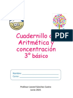 2° SEMANA Junio 2021 - Aritmetica y Concentracion 3°