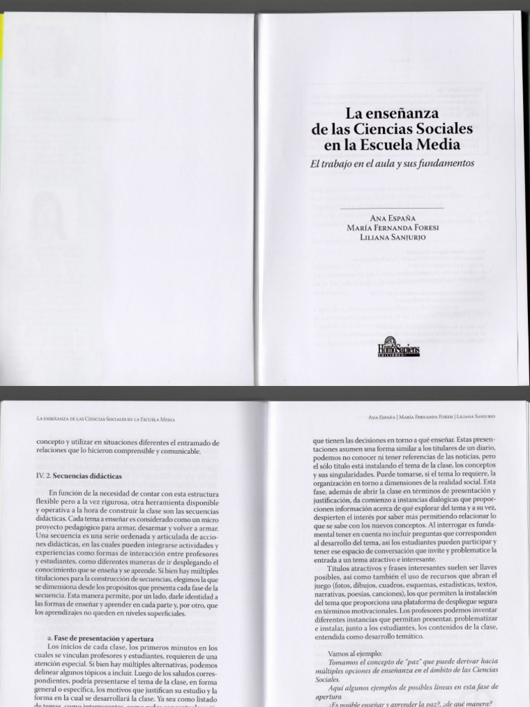 Sanjurjo - La Enseñanza de Las Ciencias Sociales en La Escuela Media | PDF