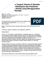 Association of Low Vitamin D Level Status and Risk of Pre-Eclampsia and Preterm Birth in Women Using Low-Dose Aspirin. - Document - Gale OneFile