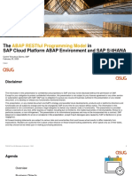 Abap Restful Programming Model: The in Sap Cloud Platform Abap Environment and Sap S/4Hana