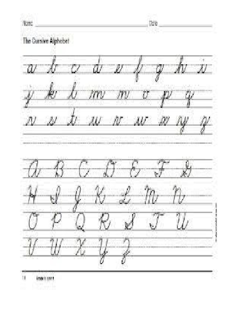 Cursive Writing | PDF