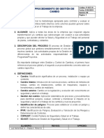 P-SST-19 Procedimiento de Gestión Del Cambio