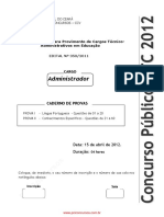 Administrador UFC PROVA 2012