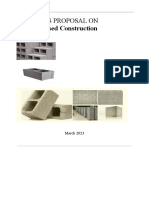 Cement Based Construction Materials: Busineess Proposal On