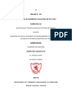 Financial Statement Analysis of ITC Ltd