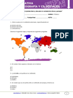 Unidad: "Me Ubico en Mí Plantea Tierra y Descubro La Variedad de Climas y Paisajes" NOMBRE: .. CURSO: 3º Básico Puntaje Ideal: 35 Puntaje Real: NOTA