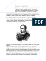 Hidalgo Don Quijote de La Mancha", Obra Ilustre Del Idioma Español. El Escritor