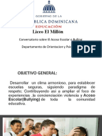 Liceo El Millón: Conversatorio Sobre El Acoso Escolar o Bulling Departamento de Orientacion y Psicologia